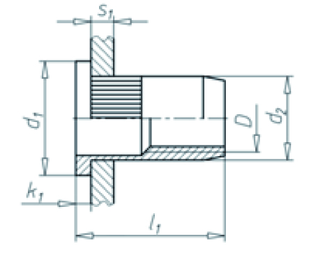 TUERCA REMACHABLE ALUMINIO 3 MM 3